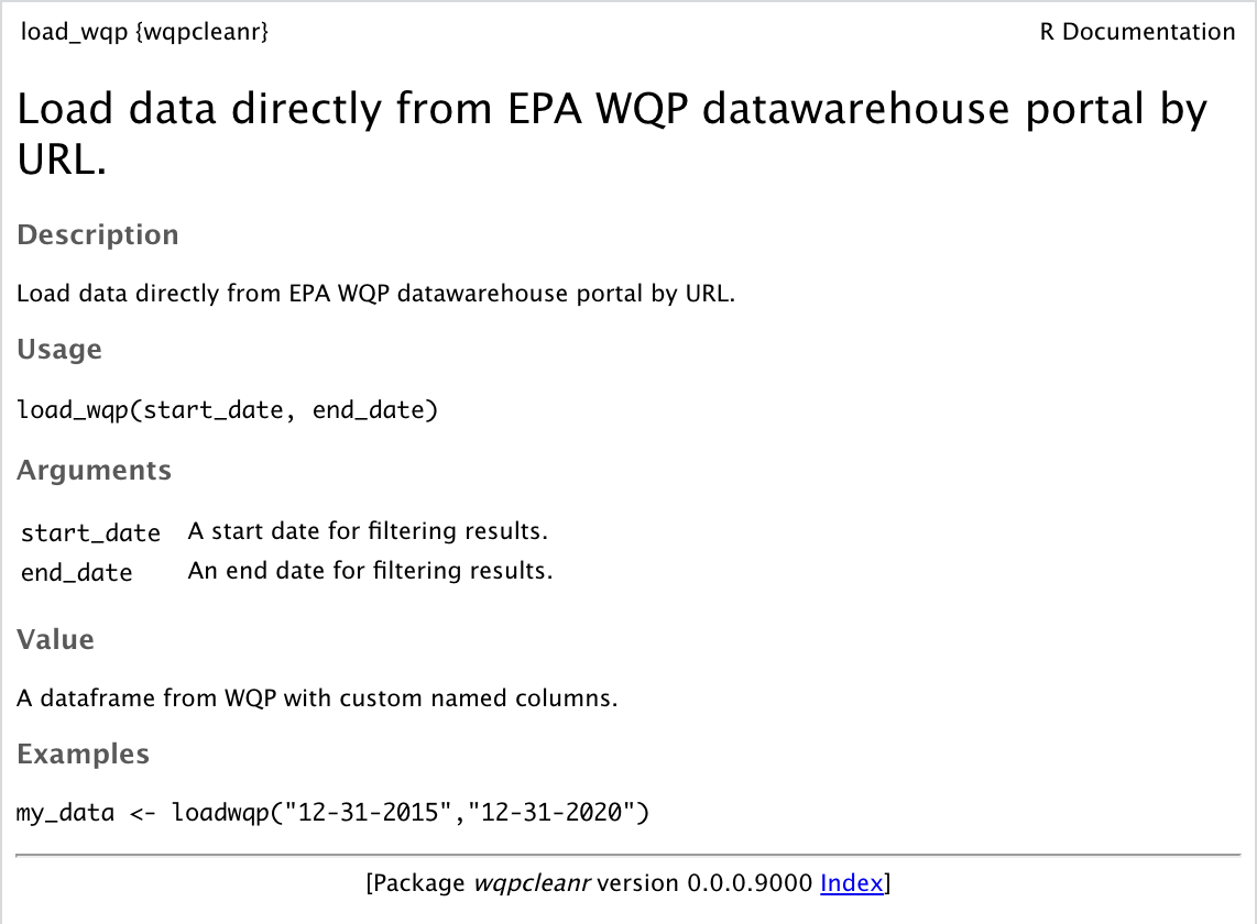 Image of preview_uniques() function in wqpcleanr package